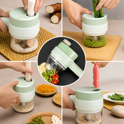 Picador de Verduras y Carne Eléctrico - 4 en 1