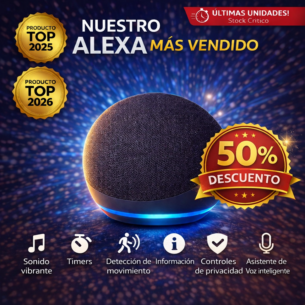 Amazon ALEXA® - Asistente Virtual - Echo Dot 5 Generación