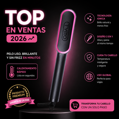 TYMO RING® - Cepillo Alisador de Pelo